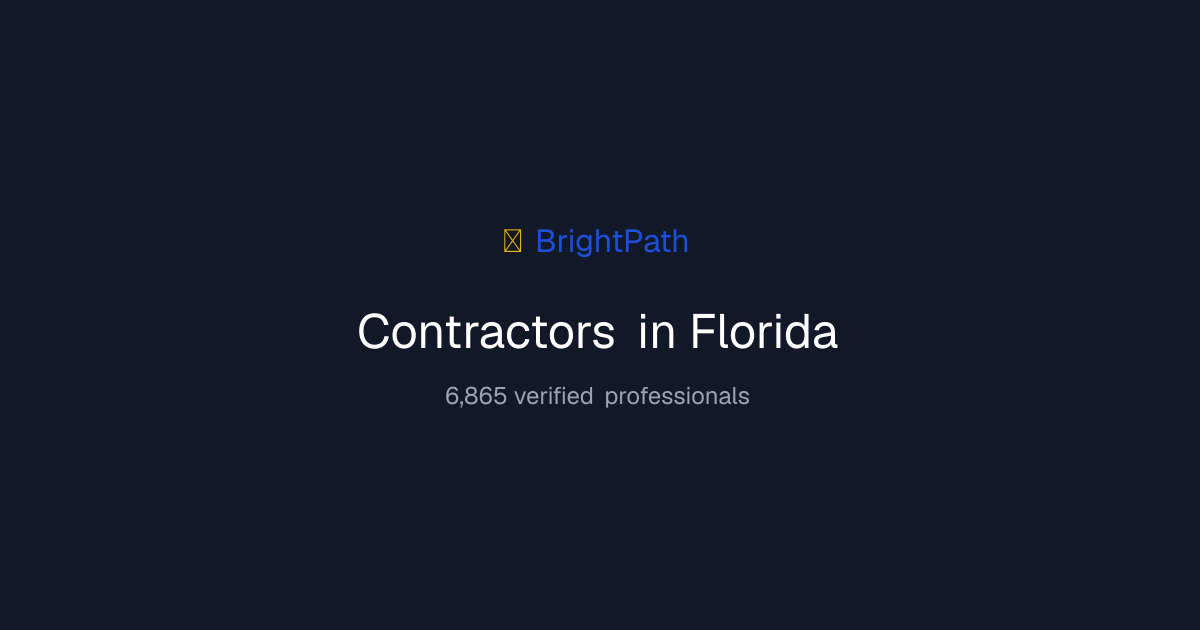 Contractors in Florida | BrightPath Contractor